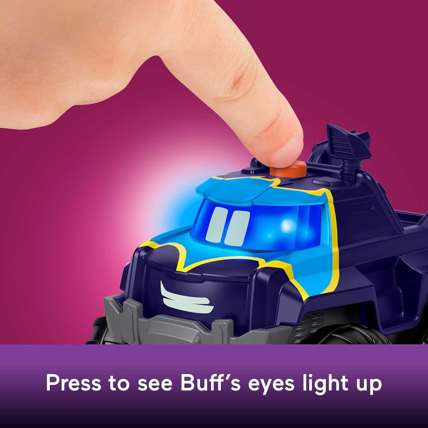 Fisher-Price DC Batwheels Carrinhos de Brinquedo com Luzes em Escala 1:55, Bam o Batmóvel e Buff, Conjunto com 2 Carrinhos, Brinquedo Infantil para Crianças a partir de 3 Anos, HML25