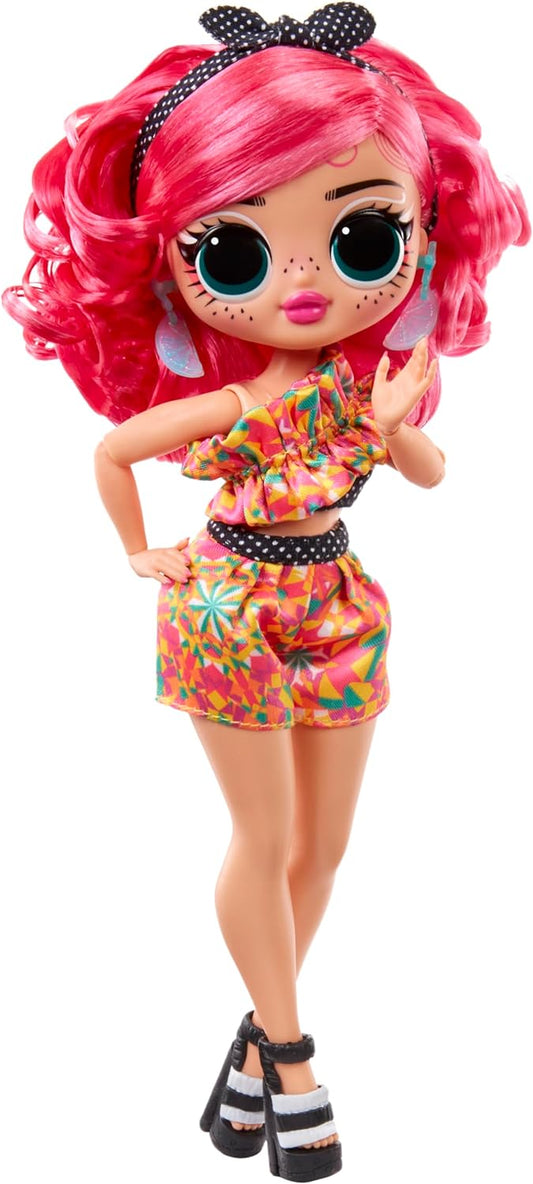 LOL Surprise OMG Sweet Nails - Pinky Pops Fruit Shop - Con 15 sorpresas que incluyen esmalte de uñas real, uñas postizas, hojas de pegatinas, brillantina, 1 muñeca de moda y más - ideal para niños de 4 años en adelante