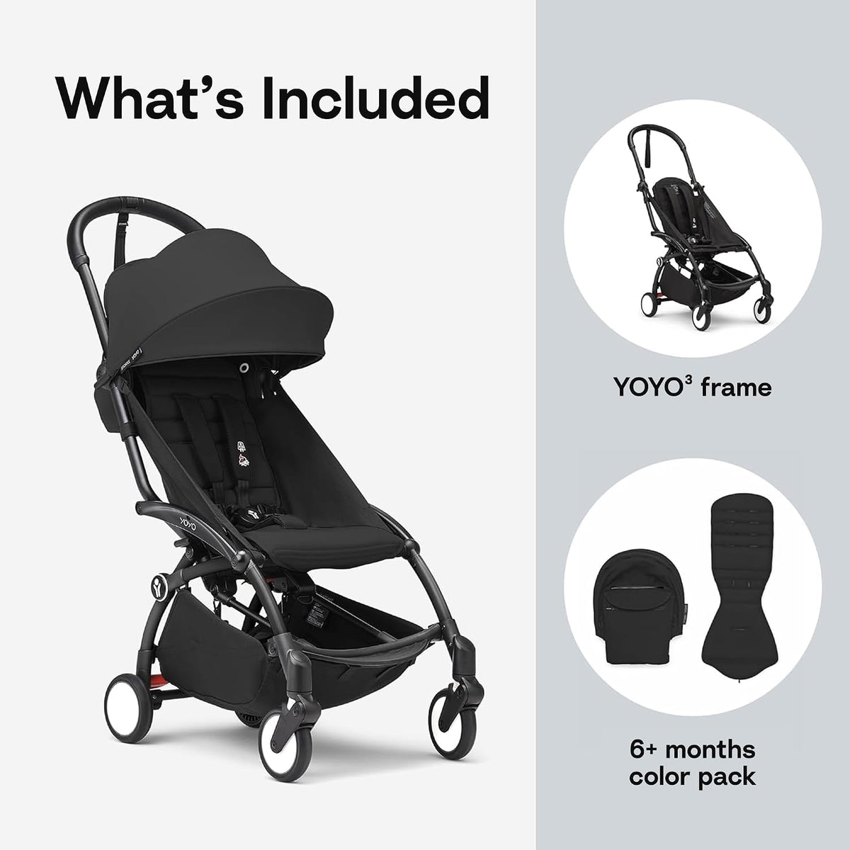 Stokke Carrinho de bebê  YOYO3 compacto, dobrável e leve a partir de 6 meses, cor Aqua