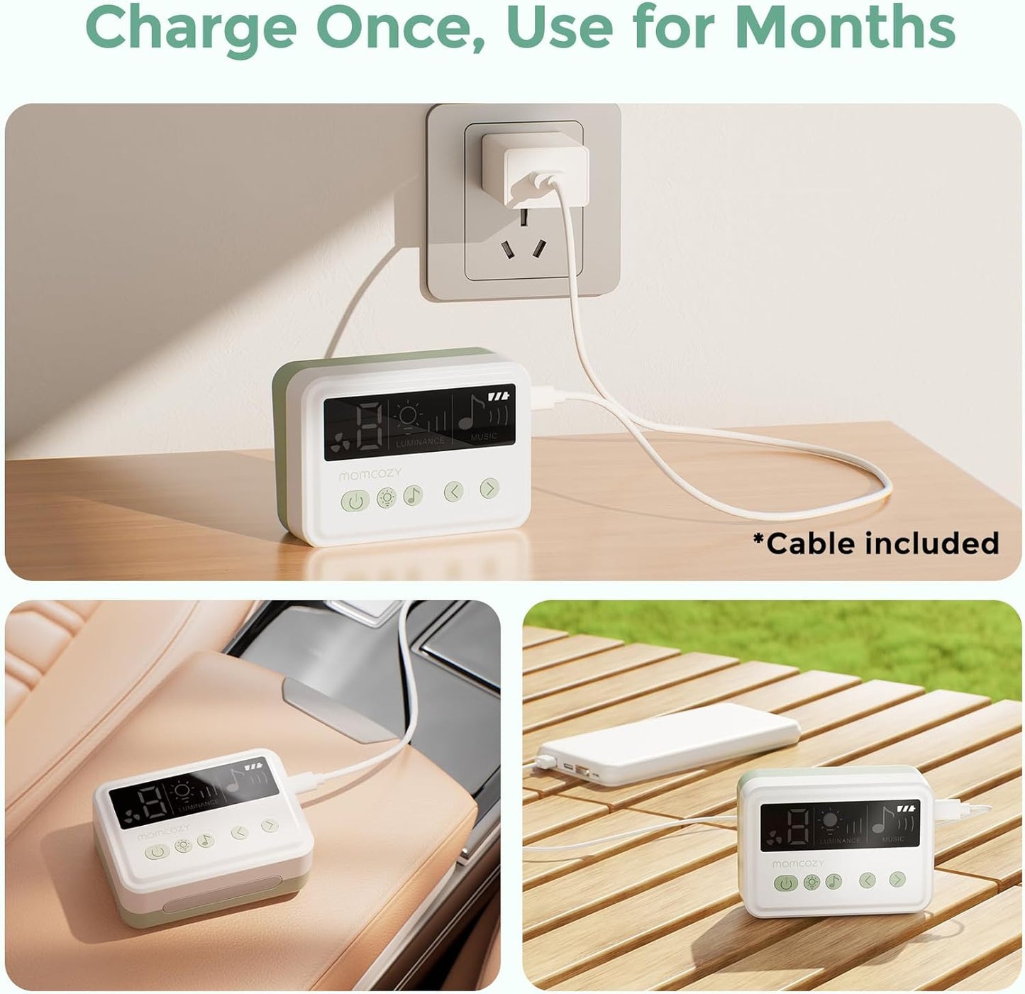 Aspirador nasal Momcozy para bebês, 【nível hospitalar】 Sugador nasal com sucção forte de 70 kPa e 9 níveis de sucção, limpador nasal elétrico para crianças pequenas e recém-nascidos, luz suave e canções de ninar, pontas de silicone sem BPA