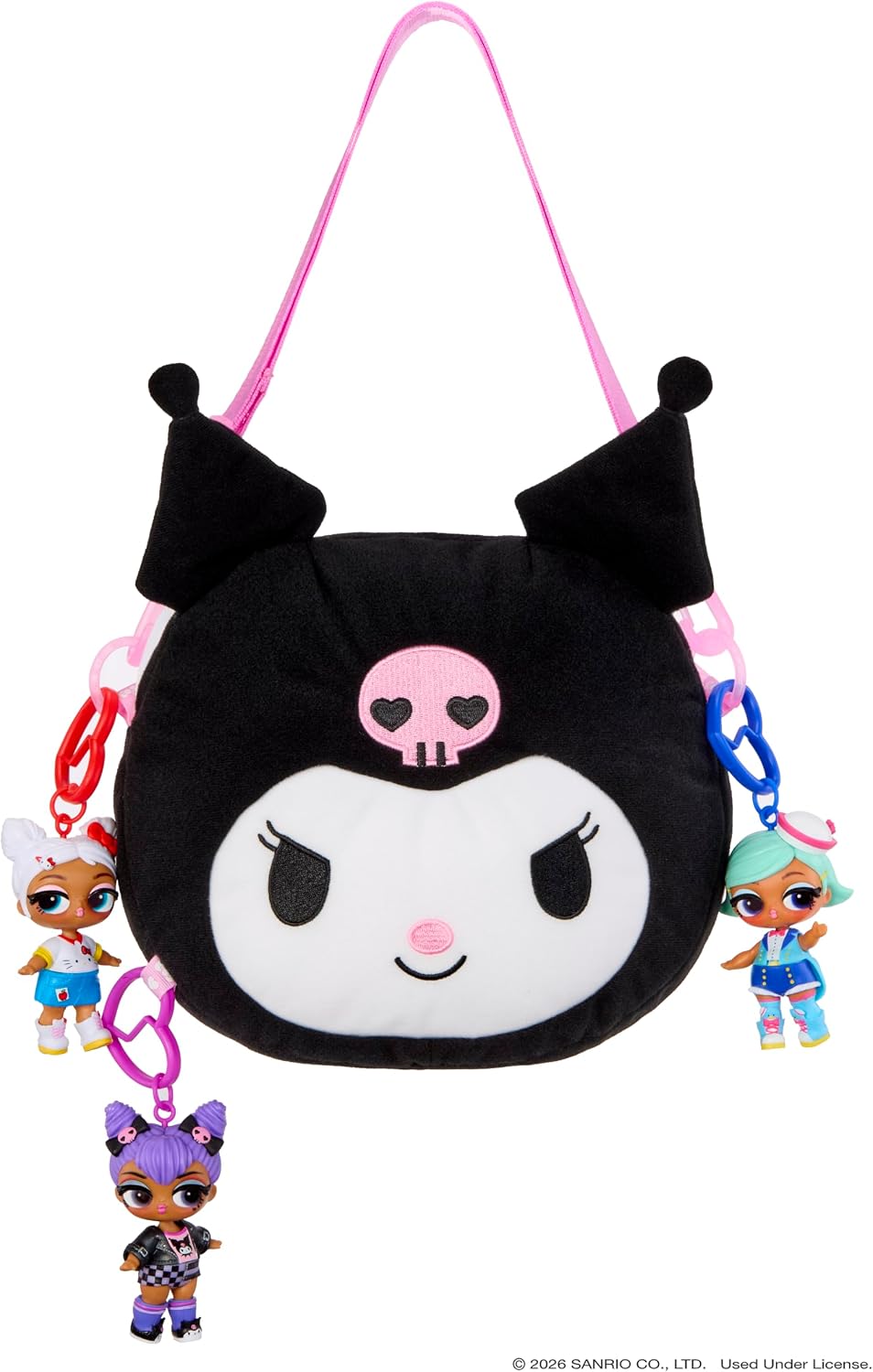 L.O.L. Surprise Loves Hello Kitty – Pelúcia Grande Reversível com Boneca | Boneca-Chaveiro Inclusa, 7 Surpresas, Hello Kitty, Kuromi ou Tuxedosam, Para Maiores de 4 Anos