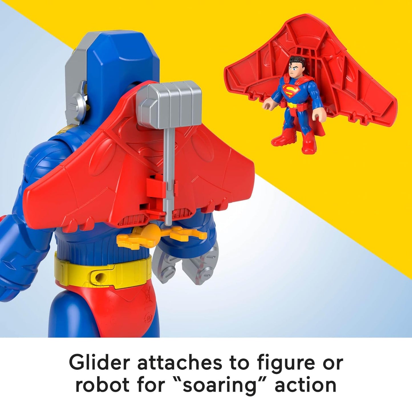 Fisher-Price Imaginext DC Super Friends Superman Brinquedo Insider e Exo Traje Robô de 30 cm com Luzes e Sons para Crianças a partir de 3 Anos, JCT47