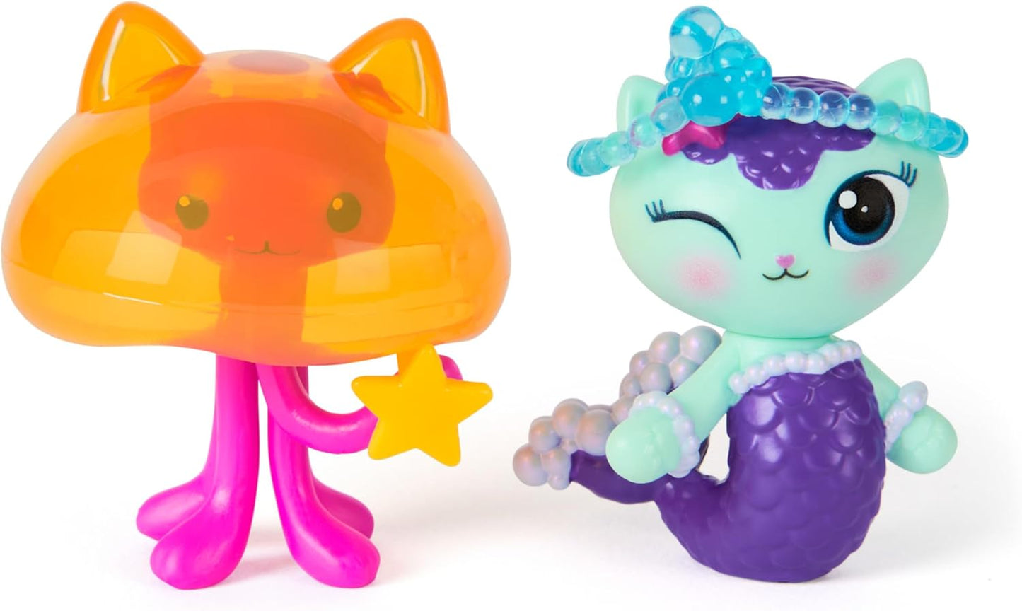 Gabby's Dollhouse: O Filme, MerCat e Kitty Jellyfish, Figuras de Brinquedo com 2 Acessórios, Brinquedos Infantis para Meninas e Meninos a partir de 3 Anos