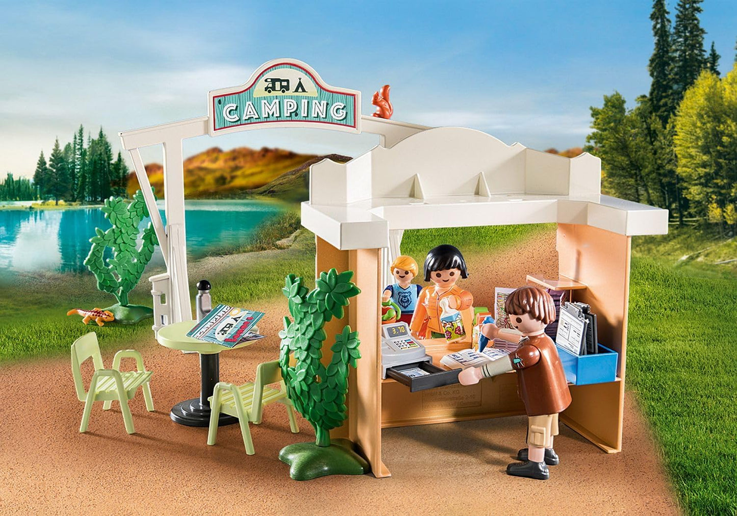 Playmobil 71424 Local de acampamento divertido para a família, brinquedo ao ar livre e dramatização imaginativa, conjuntos adequados para crianças de 4 anos ou mais