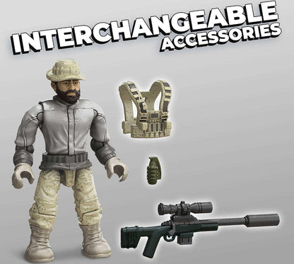 Mega Construx Black Series GYF92 Call of Duty Airdrop Battle Royale – Pacote com 4 Minifiguras Articuladas + Acessórios