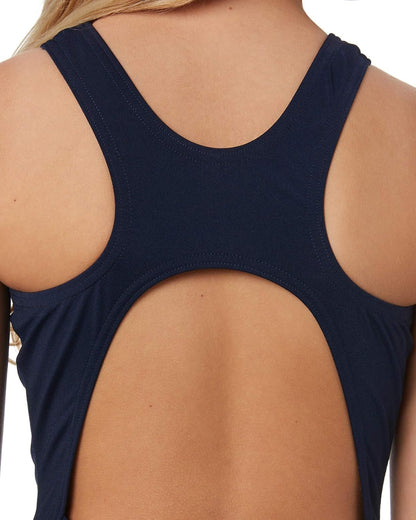 Zoggs Fato de banho Cottesloe Sportsback da Girl, tecido Ecolast+™ sustentável e ecológico, 100% à prova de cloro, traje de banho confortável e elegante para meninas de 6 a 14 anos