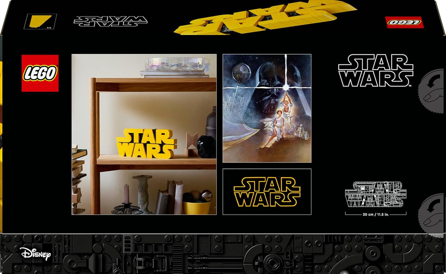 LEGO Star Wars 75407 Logotipo Star Wars em Peças - Conjunto de Construção Colecionável para Adultos - Kit de Modelo Icônico da Cultura Pop - Peça de Exibição para Casa ou Escritório - Ideia de Presente para Fãs Adultos e Adolescentes