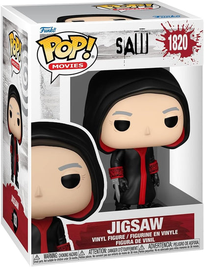 Funko Pop! Filmes: Jogos Mortais 10º Aniversário - Jigsaw Killer - Chances de 1/6 para a variante rara de Chase - Figura de vinil colecionável - Ideia para presente - Produtos oficiais - Brinquedos para crianças e adultos - Fãs de cinema