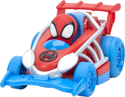 Veículo com Rodas e Teia do Homem-Aranha e Seus Incríveis Amigos da Marvel - Veículo de Fricção do Homem-Aranha - Apresenta o Super-Herói Homem-Aranha Embutido - Brinquedos com Seus Amigos Amigáveis da Vizinhança