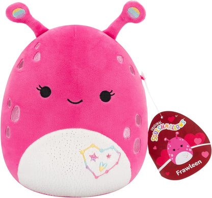Squishmallows Original 7,5 polegadas Frawleen, o alienígena rosa quente com constelação de coração, pelúcia dos namorados