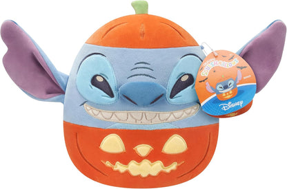 Squishmallows Original Disney Stitch de 20 cm em Abóbora – Pelúcia Oficial de Halloween da Jazwares (Pequena)