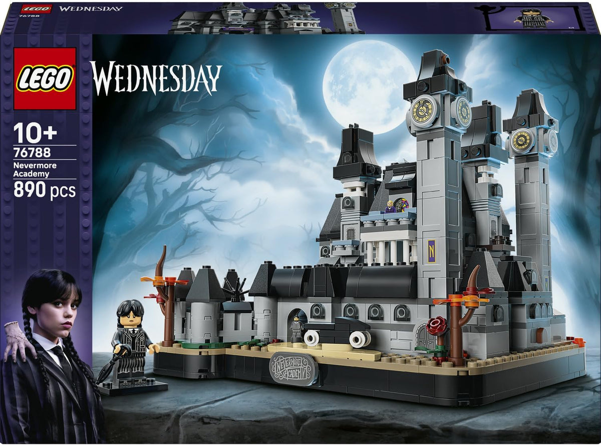 LEGO Wednesday – Academia Nevermore 76788 | Brinquedo para meninas e meninos a partir de 10 anos, kit de montar da escola, 3 figuras e acessórios, decoração para quarto infantil, presente...