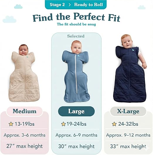 Love To Dream Manta de Transição Swaddle Up, Tamanho Médio (6-8,5 kg), Cor North Star Branca, Ajuste Perfeito, Abas Removíveis com Zíper, 1,5 Tog, Adequada para Temperaturas Amenas (18-22°C), Lavável à Máquina e Dupla Face