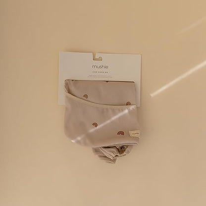 Mushie Babador para Desmame, Manga Longa | Babadores Impermeáveis com Mangas para Bebês e Crianças | Ajuste Regulável para 6 a 24 Meses