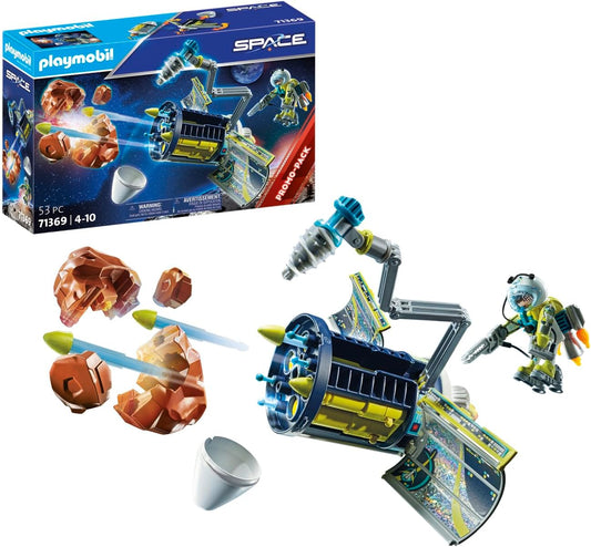 Playmobil Pack Promocional 71369 Destructor de Meteoroides Espaciales, Misión en el Espacio Exterior, Juego de Rol Divertido e Imaginativo, Set de Juego Adecuado para Niños a Partir de 4 Años