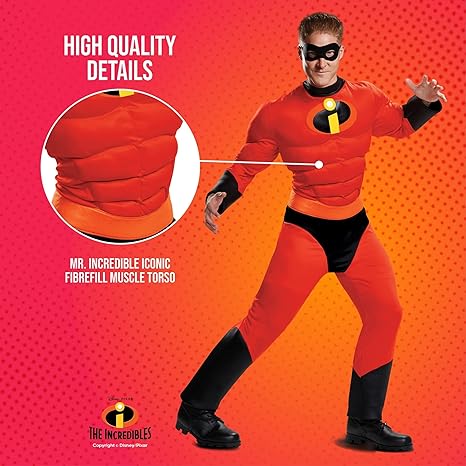 DISGUISE Increíble disfraz clásico de músculos para adultos Disfraces de tamaño adulto