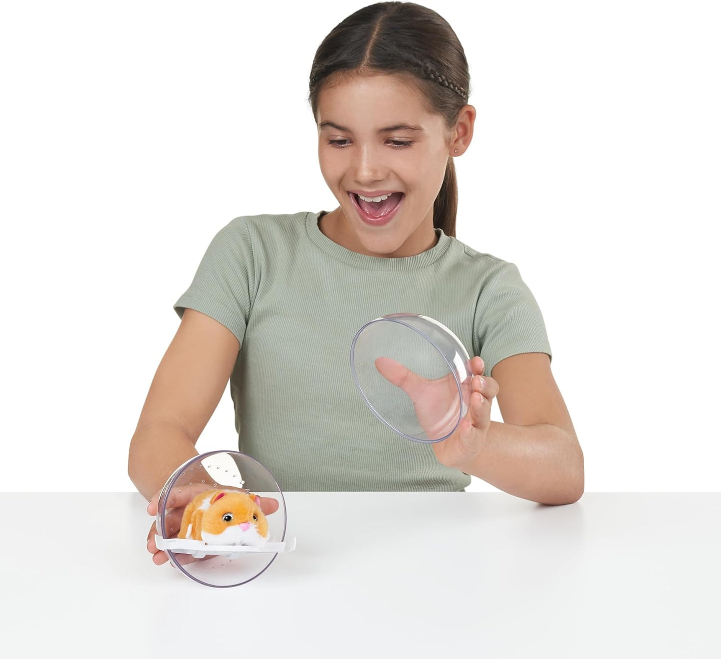 Pets Alive Hamstermania Blue da ZURU Hamster, animal de estimação eletrônico, mais de 20 sons interativos, brinquedo de bola de hamster para meninas e crianças (azul)