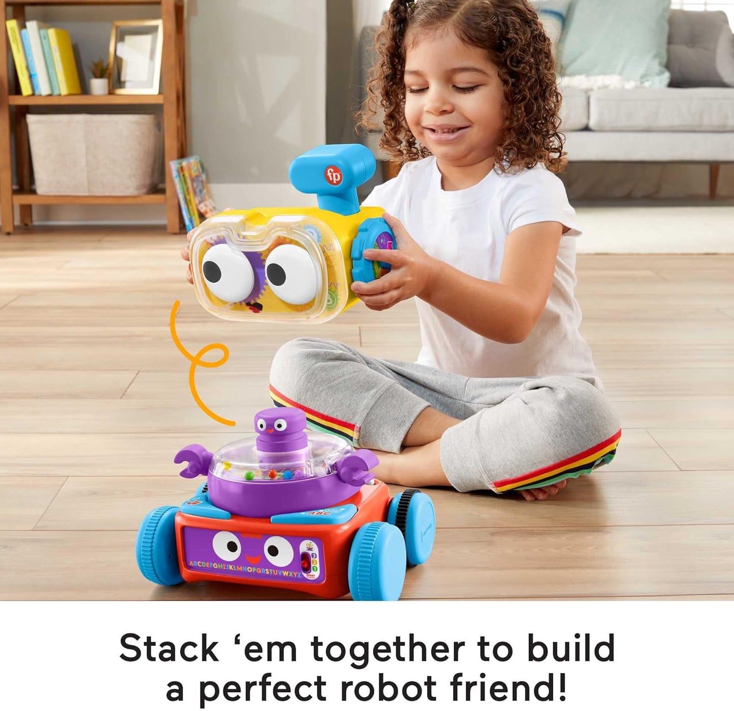 Robô de Aprendizagem 4 em 1 da Fisher-Price, brinquedo eletrônico com luzes, música e conteúdo educativo para bebês e crianças a partir de 6 meses, HBB04