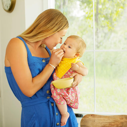 Munchkin Conjunto de colheres para desmame de bebê com alças ergonômicas, tigelas para bebês - conjunto de tigelas de plástico brilhantes, xícaras para crianças, conjunto de pratos para bebês | Pratos empilháveis para crianças,