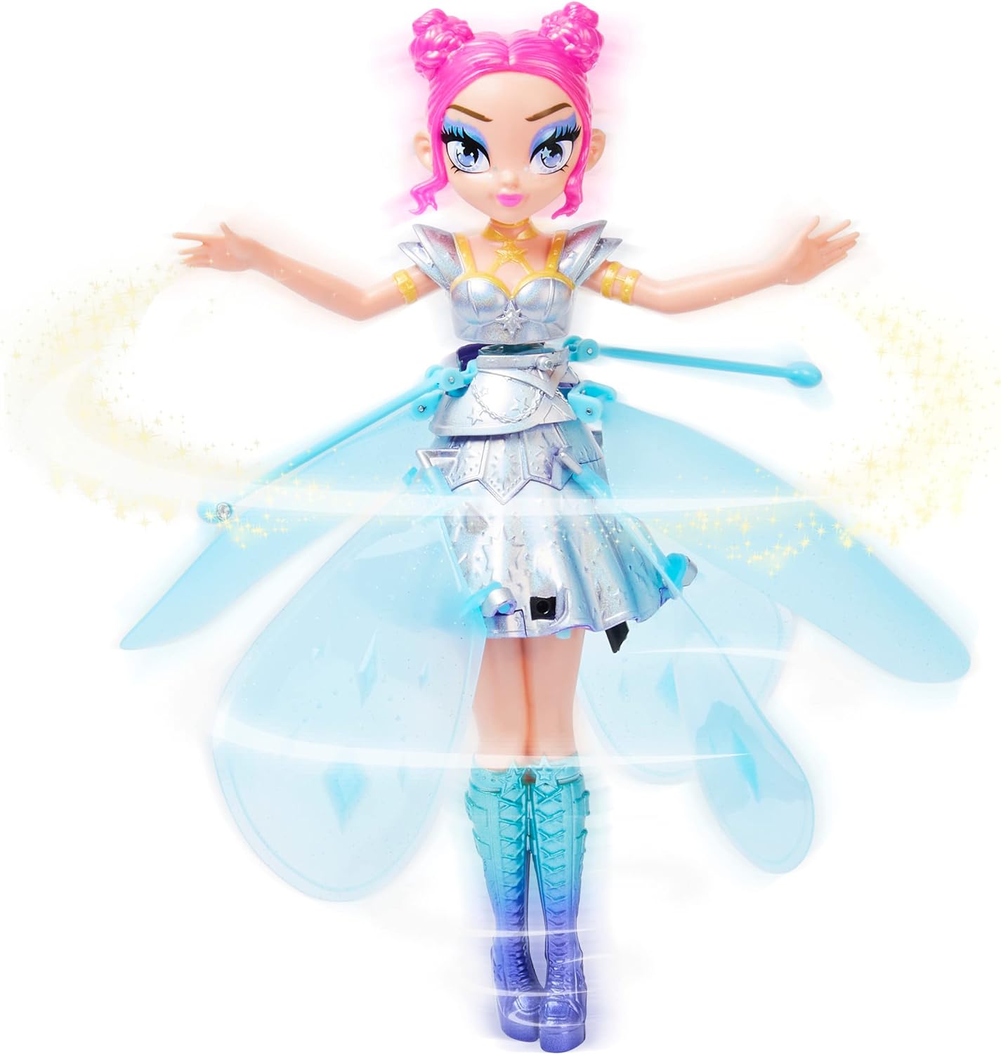 HATCHIMALS Pixies, Crystal Flyers Rainbow Glitter Idol Magical Flying Toy Doll Lights, brinquedos infantis para meninas de 6 anos ou mais