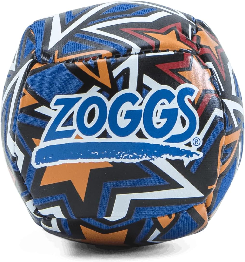 Zoggs Bolas cobertas de neoprene Kids Water Friendly Splash - laranja/azul com estampa de estrela, 3,5 polegadas cada