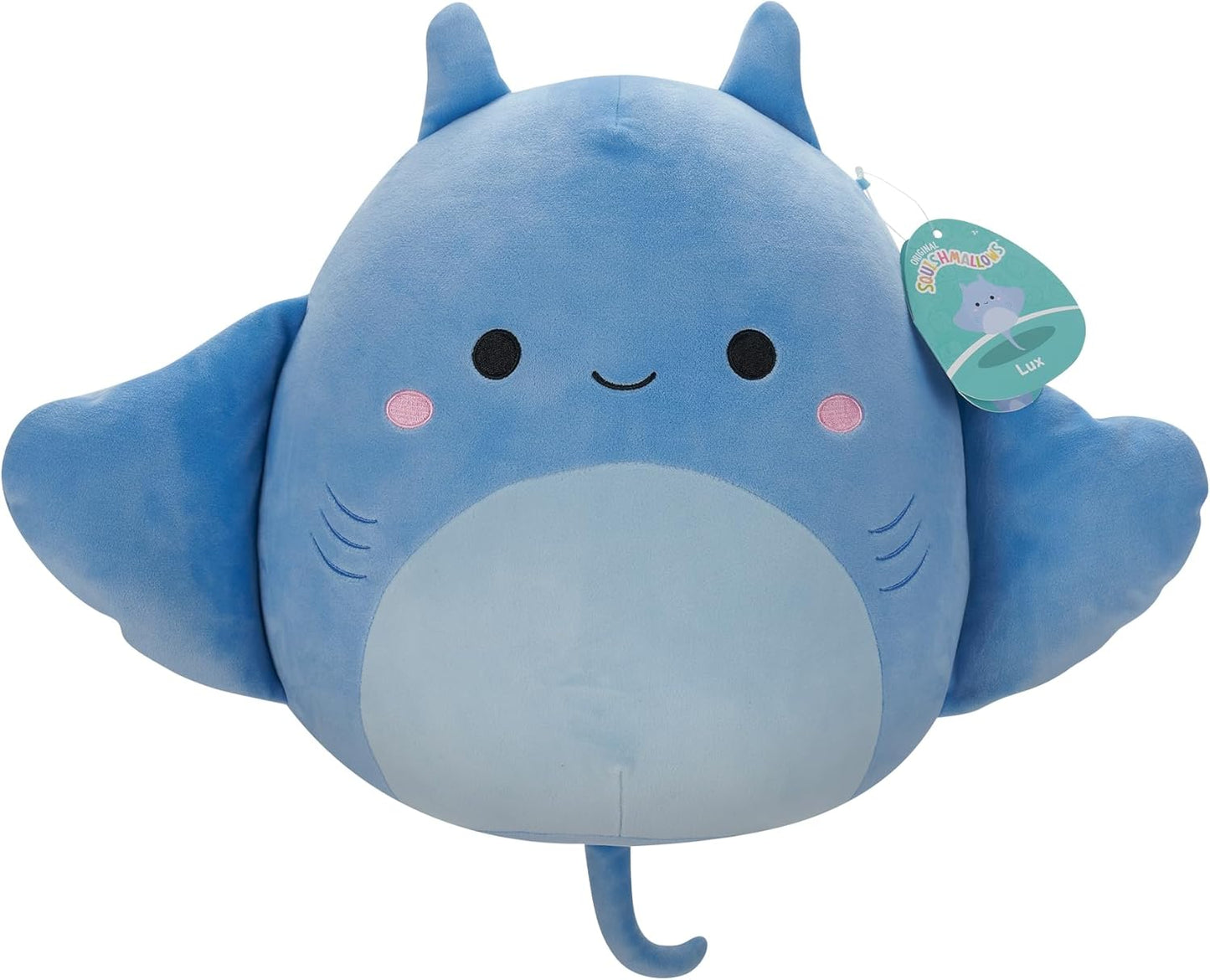 Squishmallows SQCR05429 Mantarraya azul de 12 pulgadas de lujo, multicolor
