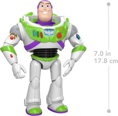 Mattel Boneco de Ação Buzz Lightyear Disney e Pixar Toy Story 5 | Escala de 7 polegadas, personagem icônico, mais de 8 pontos de articulação, design fiel ao filme, JKV15