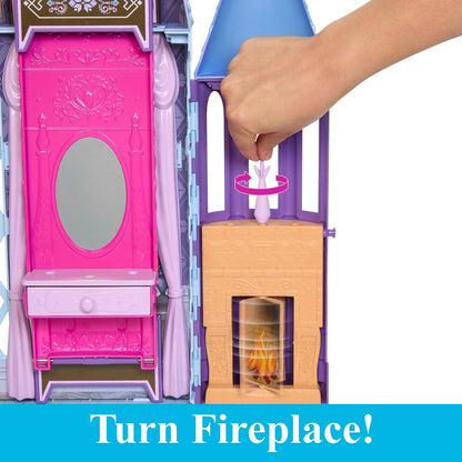 Mattel Disney Frozen 2 Elsa's Arendelle Castle Doll House, 2+ Ft Tall | Includes Elsa Fashion Doll with Removable Skirt & Playset with 4 Play Areas, Furniture & Accessories, HLW61