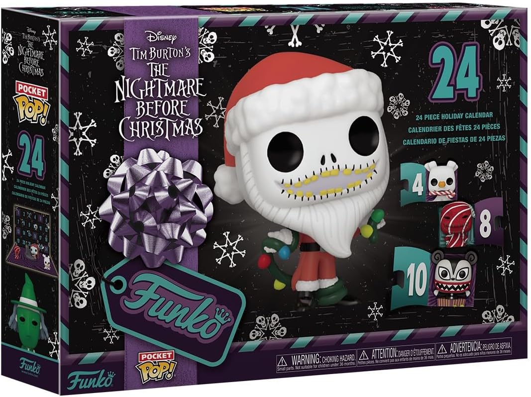 Calendário de Contagem Regressiva Funko Pocket Pop!: O Estranho Mundo de Jack - TNBC - Calendário do Advento - 13 Dias de Surpresas - Mini Figuras de Vinil Colecionáveis - Caixa Misteriosa - Ideia de Presente - Presente de Natal
