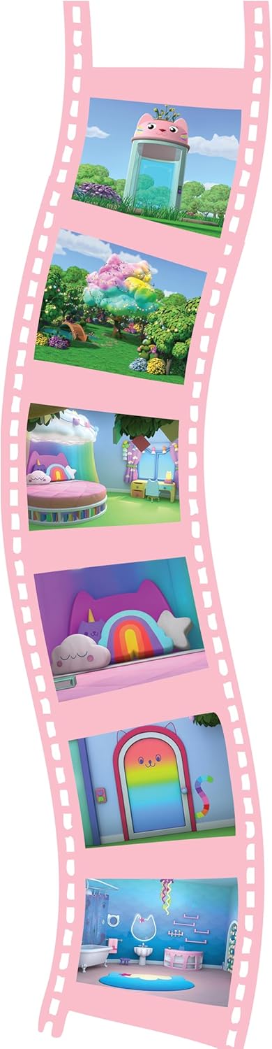 LEXIBOOK, Casa de Bonecas da Gabby, Projetor de histórias e lanterna, Projeta 24 imagens da série de TV Casa de Bonecas da Gabby com 3 discos, Rosa/azul, LTC050GDH