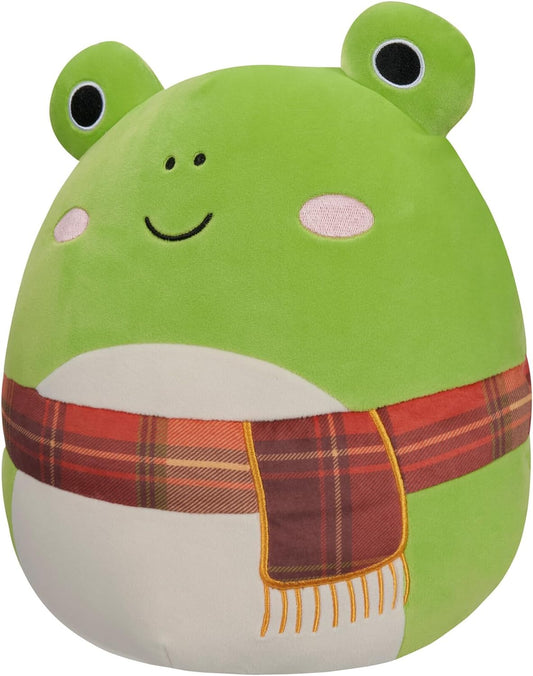 Squishmallows SQCR04581 Wendy - Rana Verde con Bufanda a Cuadros 12"