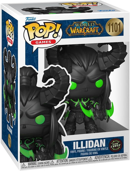 Funko Pop! Games: World of Warcraft - Illidan Stormrage - Probabilidade de 1/6 para a variante rara de Chase - Figura colecionável de vinil - Ideia para presente - Produtos oficiais - Brinquedos para crianças e adultos - Fãs de videogames