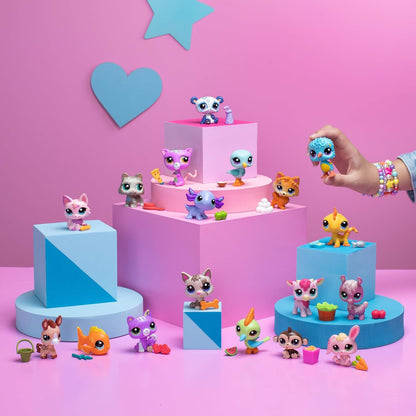 Littlest Pet Shop Conjunto completo de 18 caixas surpresa individuais Série 2 | Cada caixa surpresa contém 1 mini brinquedo LPS, 1 acessório, 1 cartão colecionável e 1 código virtual | Brinquedos colecionáveis