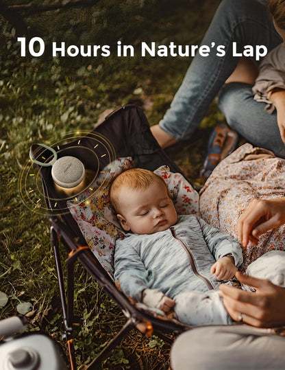 Momcozy Máquina de som portátil com luz noturna, máquina de som de ruído branco para bebês, 20 sons suaves, terapia sonora, potência duradoura, temporizador, clipes para carrinho, presentes para chá de bebê