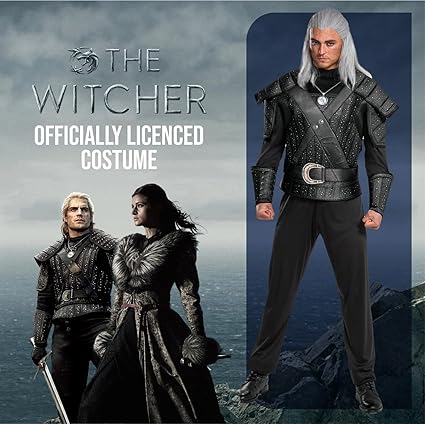 DISGUISE Fantasia oficial de The Witcher Geralt de Rivia, fantasias de Halloween para adultos tamanho L