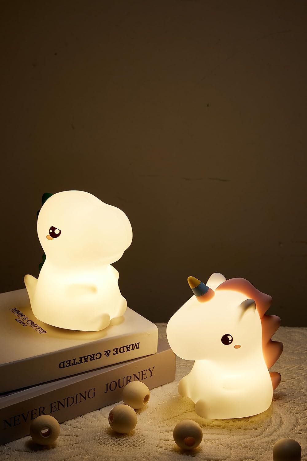 Groov-e Cuties - Rainbow Unicorn - Luz noturna LED que muda de cor com temporizador de 30/60 minutos - 7 cores - Toque para usar - Bateria recarregável de 12 horas ou alimentada por USB - para bebês, crianças pequenas e crianças