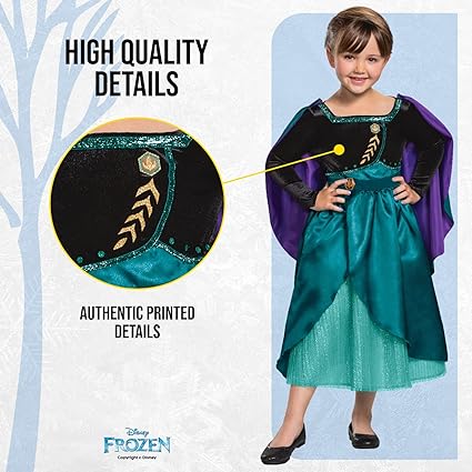 DISGUISE  Disney oficial deluxe anna vestido congelado traje crianças, congelado 2 traje fantasia vestir-se tamanho s