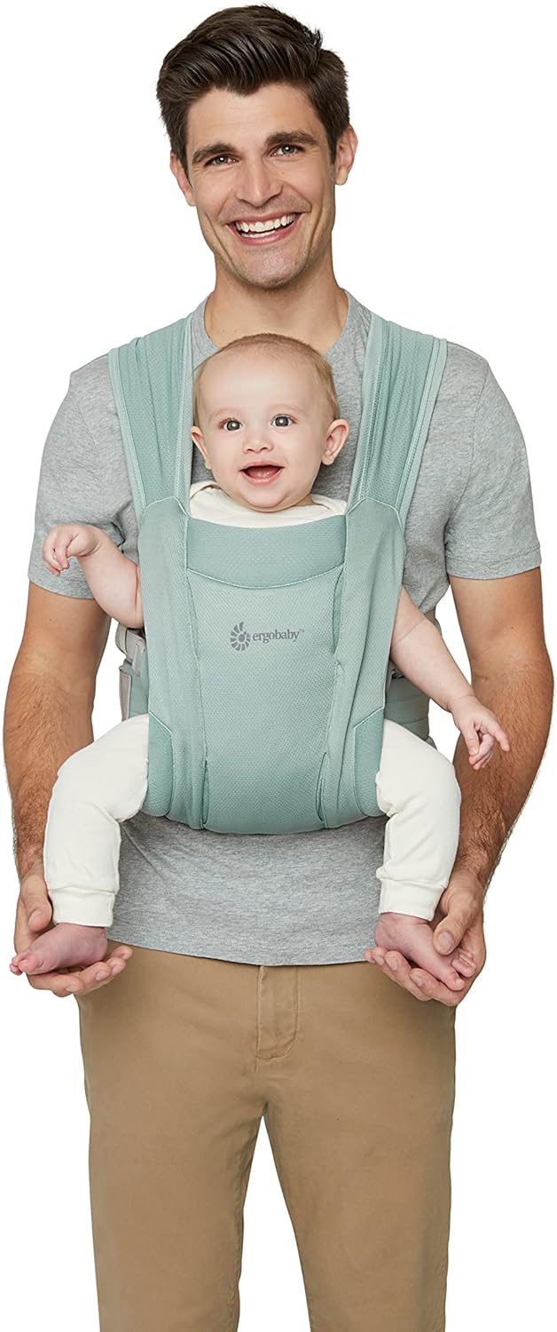Ergobaby  Abrace o portador de bebê ergonômico da malha de ar macia para recém-nascidos desde o nascimento, portador dianteiro ergonômico de barriga de 2 posições, sábio