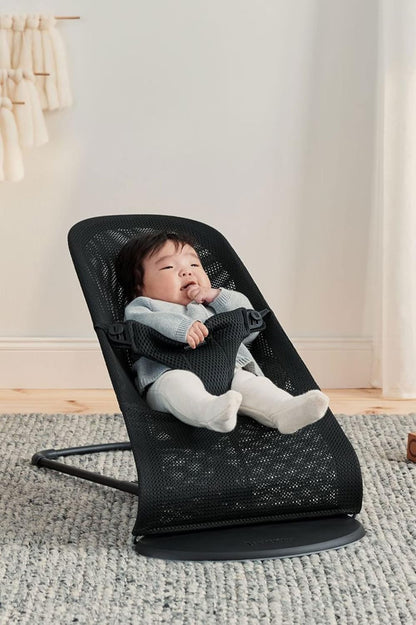 BabyBjörn Bouncer Bliss, malha, preto