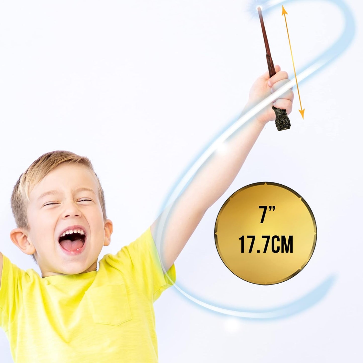 WOW! STUFF Varinha Harry Potter Lumos de 2,13 m com Luz | Presentes, Brinquedos e Colecionáveis Oficiais do Mundo Mágico | Acessório de Fantasia para Brincar de Personagem ou Vestir para Fãs, Meninas e Meninos, de 3 anos ou mais até Adultos