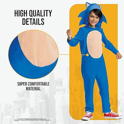 DISGUISE Fantasia infantil oficial da SEGA Sonic, fantasia do Sonic The Hedgehog, traje do Sonic, fantasias do Dia Mundial do Livro para meninos