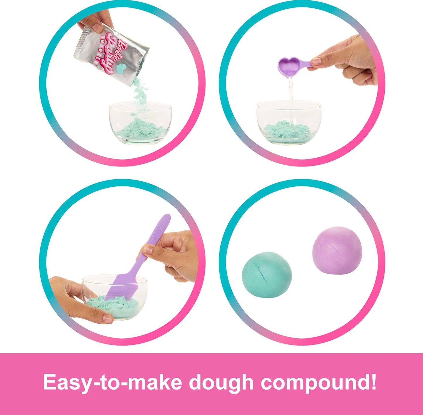 Barbie Party Unboxed Boneca e Acessórios, Azul - Estrelas, Série de Aniversário de Animais de Estimação Estrelas, Corações, Laços, Conjunto com 10 Surpresas, Incluindo Mudança de Cor e Atividade de Decoração de Bolo