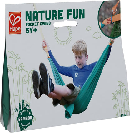 Columpio, Columpio de bolsillo Hape para niños y adultos (Serie de juguetes al aire libre Nature Fun). 5 años +
