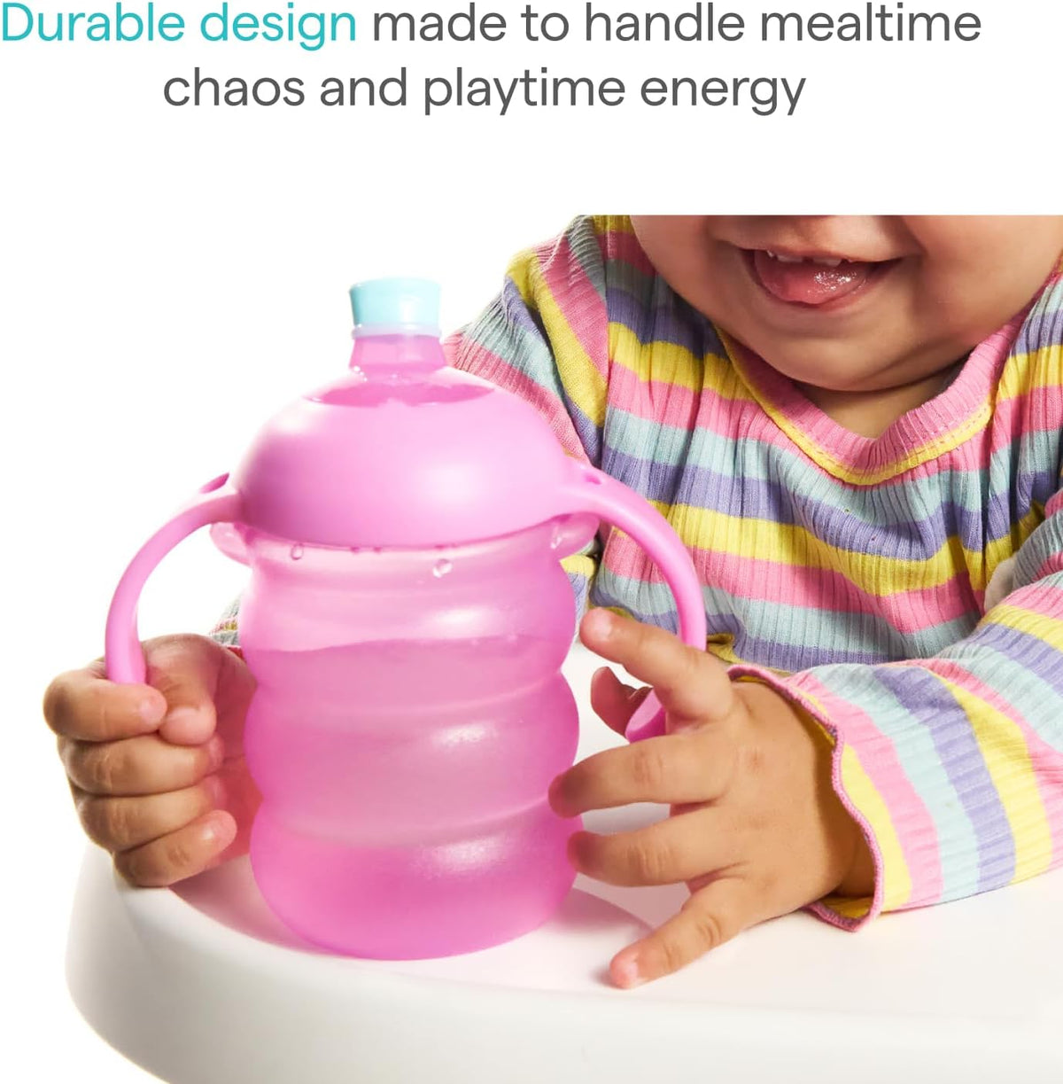 Munchkin Copo com Bico Click Lock | Kit com 2 | 6m+ | 236 ml | Rosa/Roxo