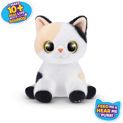 Pets Alive Smitten Minx da ZURU, brinquedo eletrônico de pelúcia macio, bichinhos de pelúcia robóticos e brincadeira interativa para crianças com 10 sons de gatinhos reais