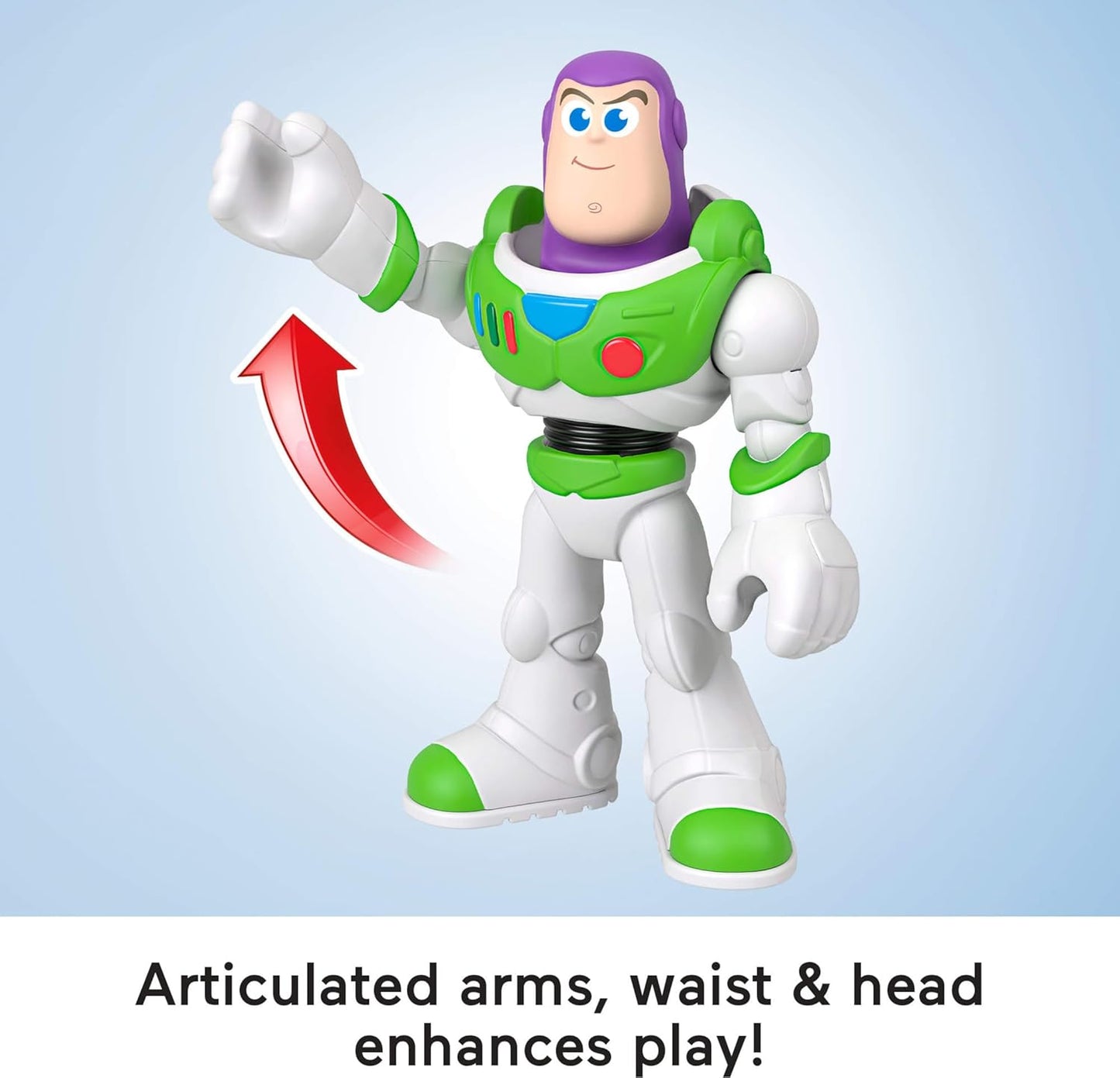 Fisher-Price Figura de ação Buzz Lightyear Imaginext XL de 23 cm da, com articulação e visual icônico do filme, inspirada em Toy Story da Disney e Pixar (os personagens podem variar), JMD32