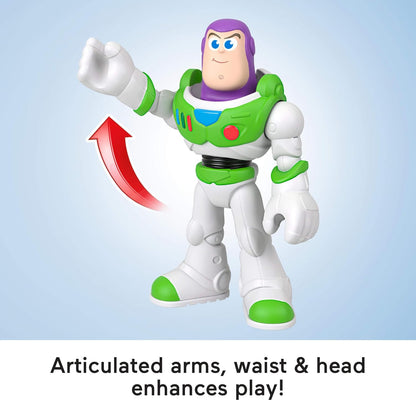 Fisher-Price Figura de ação Buzz Lightyear Imaginext XL de 23 cm da, com articulação e visual icônico do filme, inspirada em Toy Story da Disney e Pixar (os personagens podem variar), JMD32
