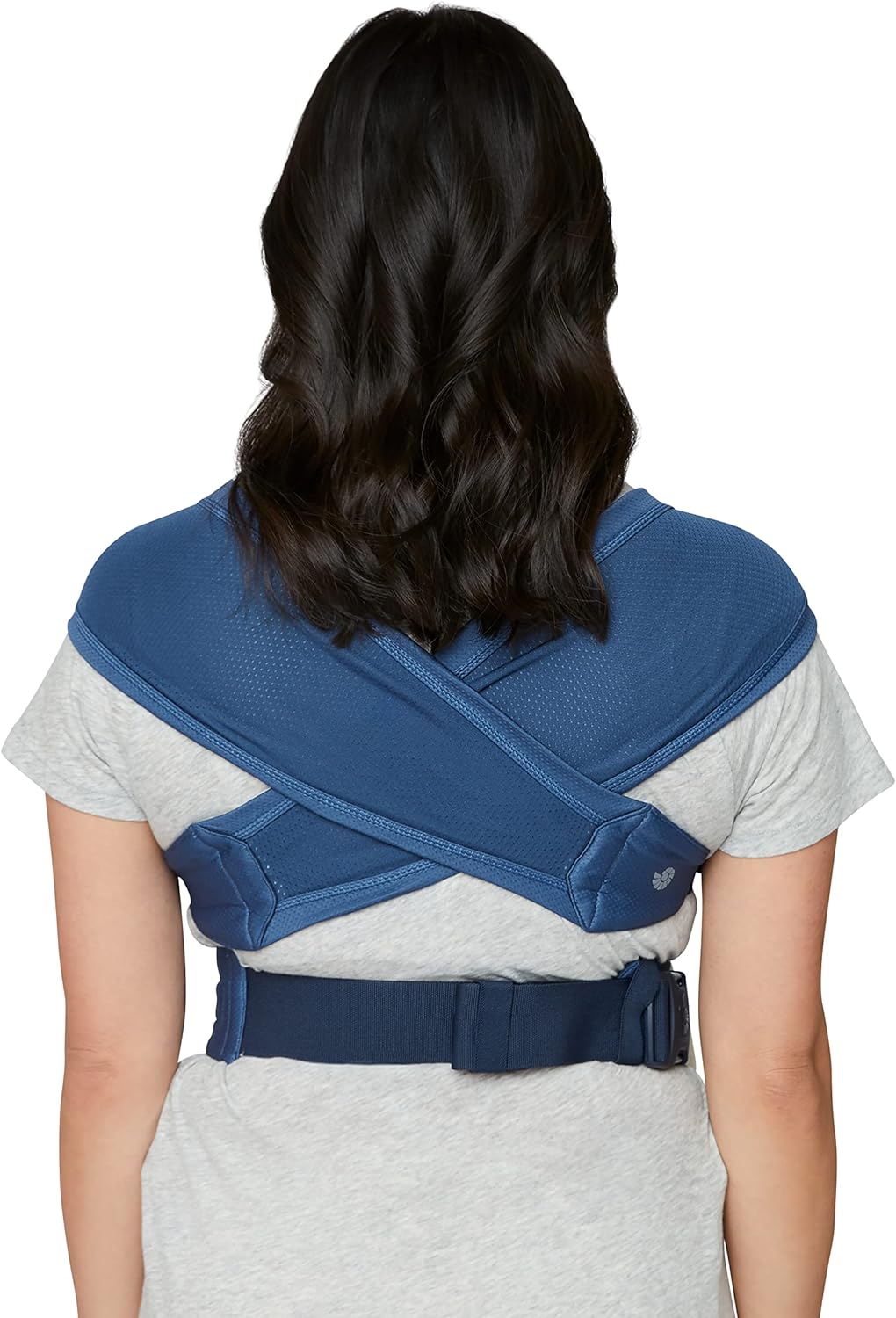 Ergobaby Hug Portabebés ergonómico Soft Air Mesh para recién nacidos desde el nacimiento, portabebés ergonómico de 2 posiciones, azul