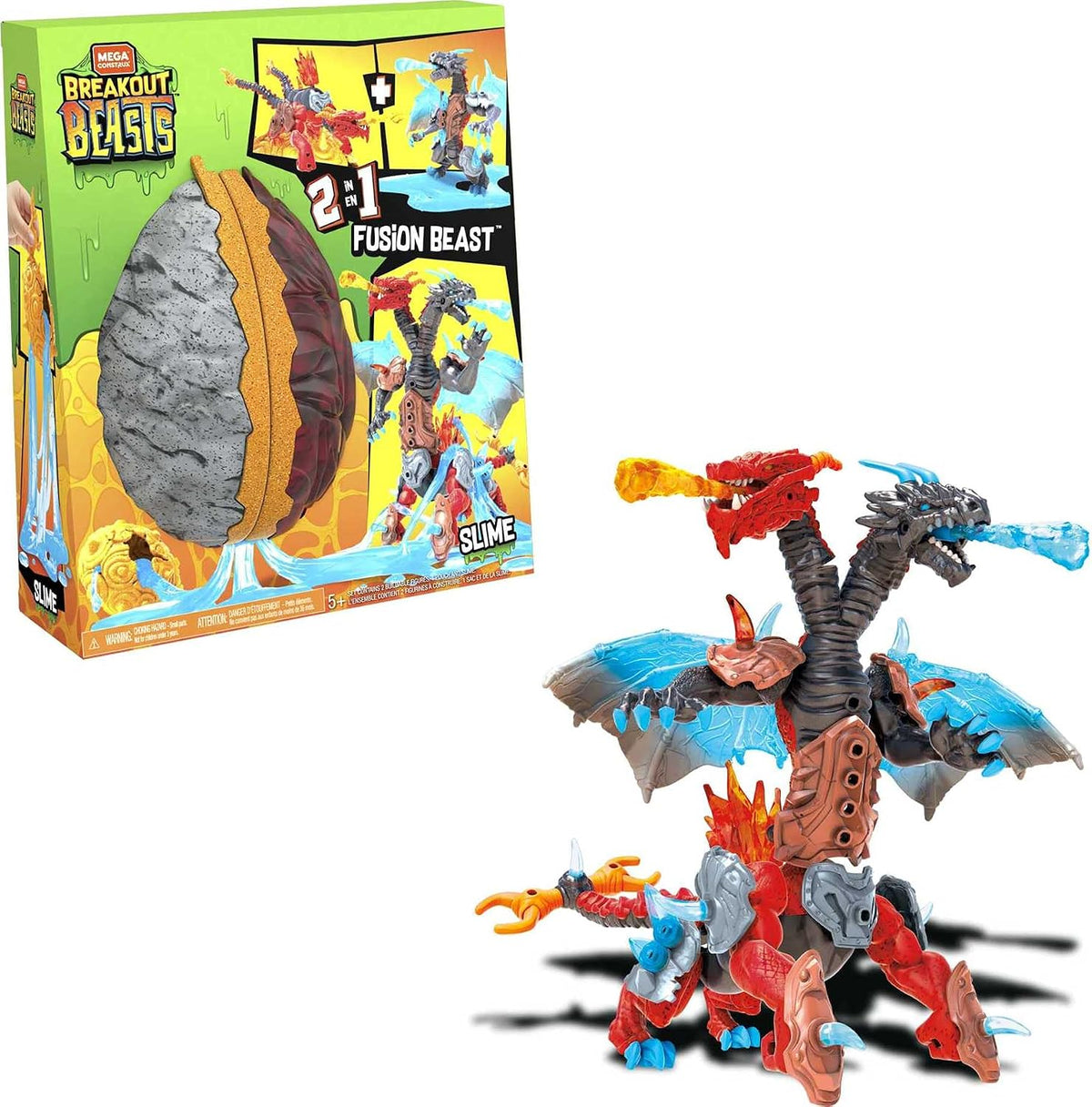 Mega Construx Breakout Beasts Fusion Beast 2 em 1