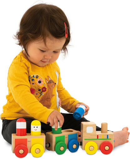 Galt Toys, Trem de Formas, Classificador de Formas de Madeira, Brinquedo de Desenvolvimento, Idades 1 Ano ou Mais